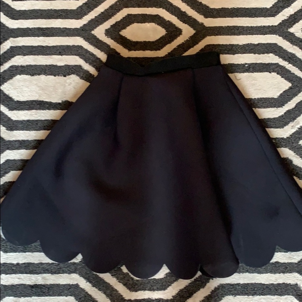 Black peplum skirt